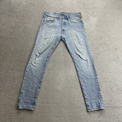 LEVIS 501 ST Herren Jeans Hose W33 L34 Vintage Tapered Stretch 20905 Blau