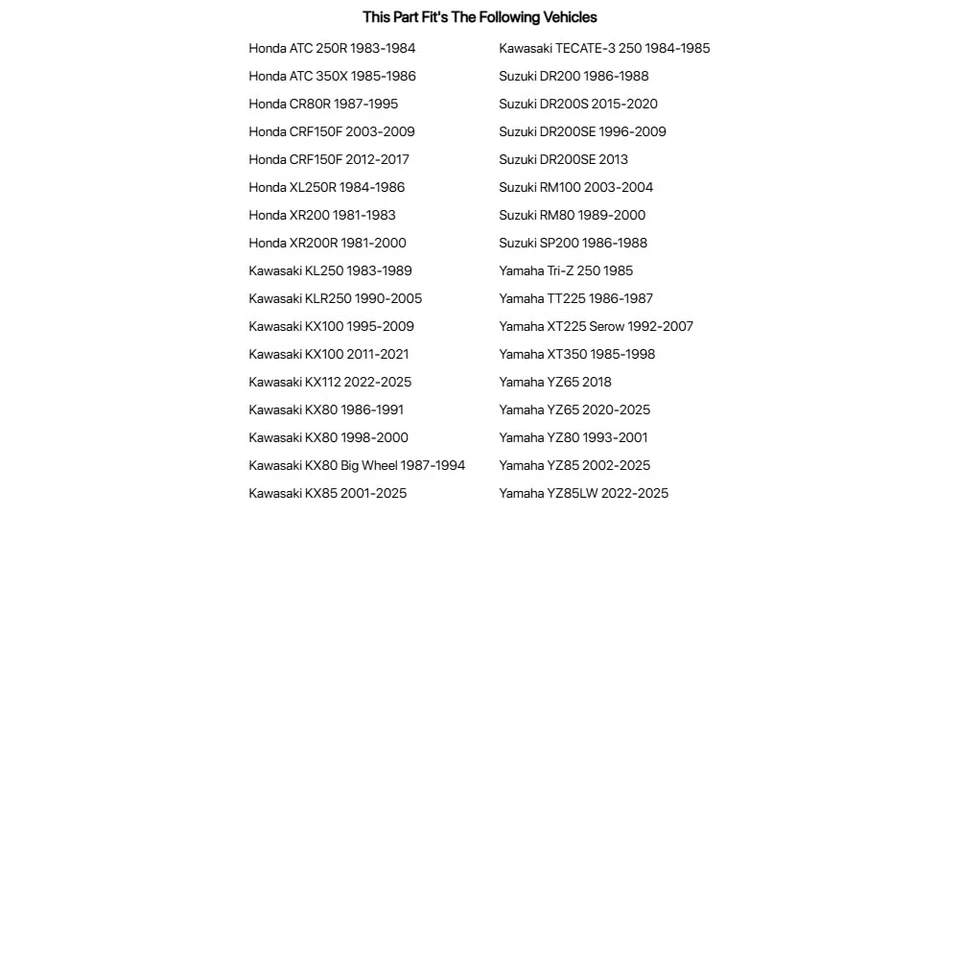 Controlador de sello de horquilla Tusk 35/36 mm para Yamaha TT225 1986-1987 Foto 2 de 4