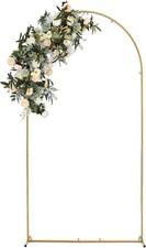 Vincidern 6.6 FT Wedding Arch Backdrop Stand for Parties, 6.6FT, Gold
