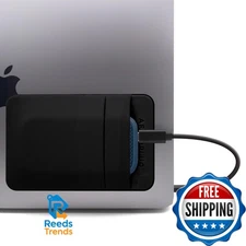 Afterplug 2-Pocket Adhesive Pouch for Laptop, Portable SSD, Mouse, AirPods & Mor