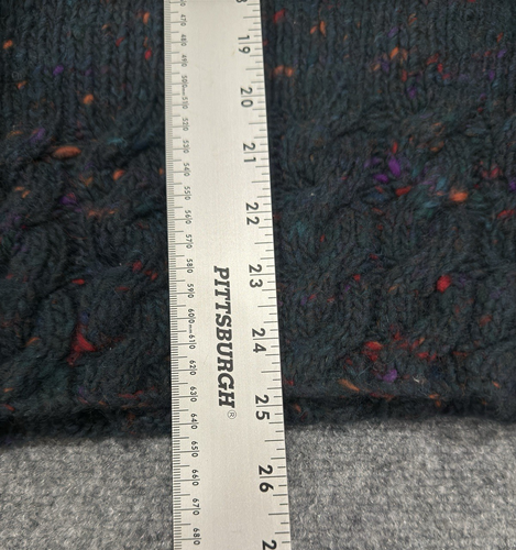 Vintage Donegal Tweed Pullover Damen L Wolle Flecken Zopfmuster Fischer Akademie 90er - Bild 10 von 15