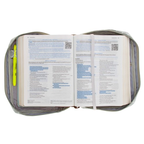 Good Ruby Compact Bible Cover with Carrying Handle, Book Protector with Pocket C - Picture 4 of 6