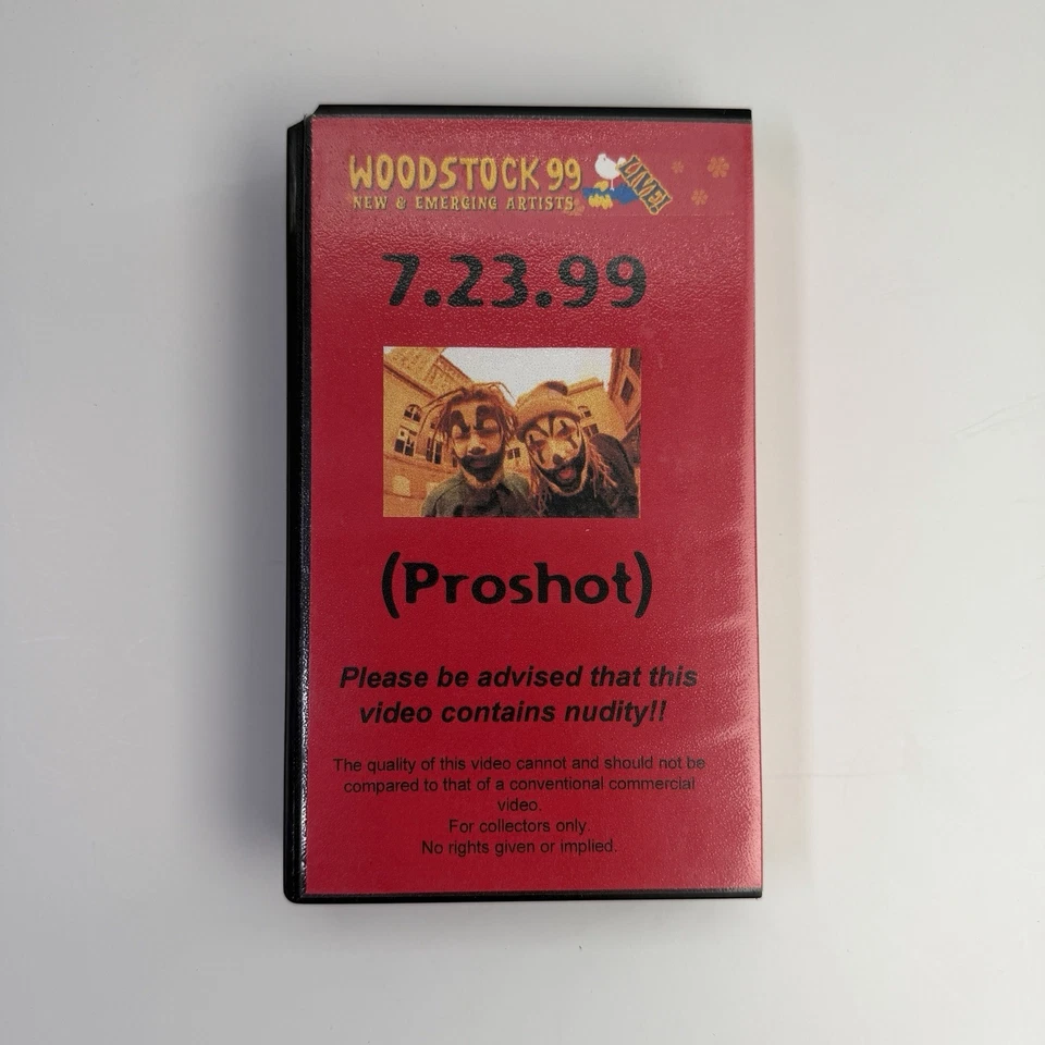 VERY RARE ICP Insane Clown Posse Woodstock 1999, Collectors VHS Tape, Excellent Foto 3 de 4