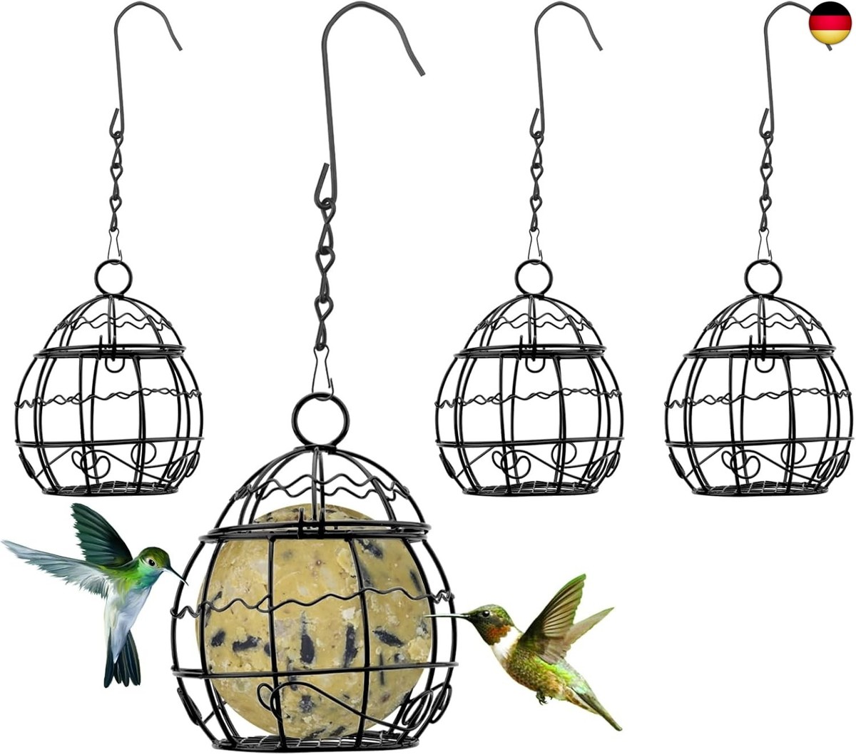 5x Meisenknödelhalter Aus Eisen - Futterspender Für Wildvögel