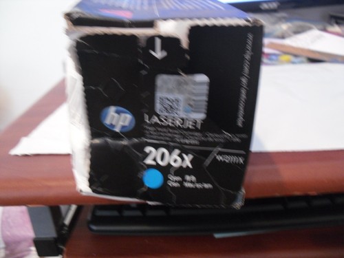 New HP 206X Cyan High Yield Toner Cartridge W2111X OEM GenuineDATED 12/2024 - Afbeelding 3 van 5