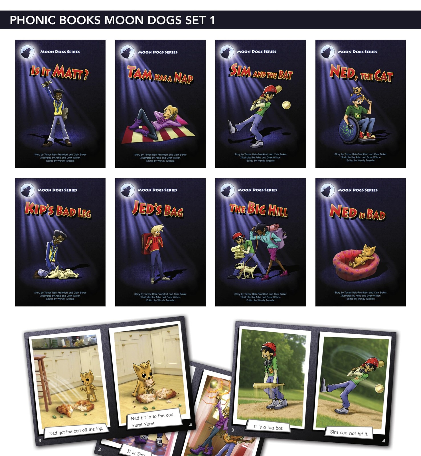 Phonic Books Moon Dogs Set 1: Sounds of the alphabet by Phonic Books NEW - Image 5