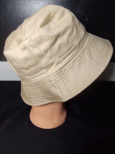 NOS (nuovo, vecchio stock) cappello vintage tela marrone pesca/caccia arrotolabile taglia unica - Foto 4 di 4