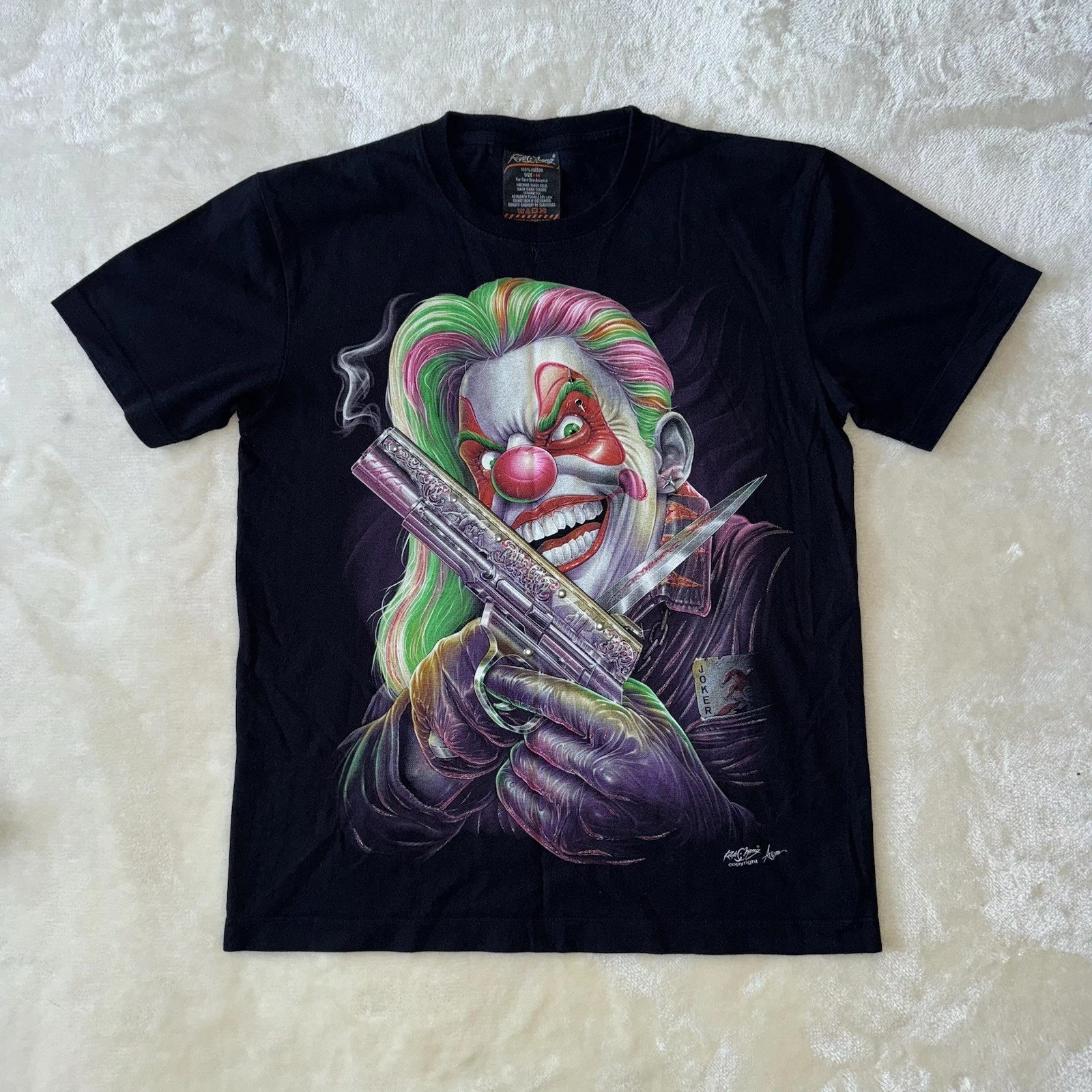 Mad Joker Glow In The Dark T-Shirt Men's Size M V10