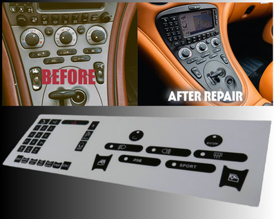 Sticky Buttons Reparatur Set Aufkleber Klimabedienung Radio für Maserati 4200GT