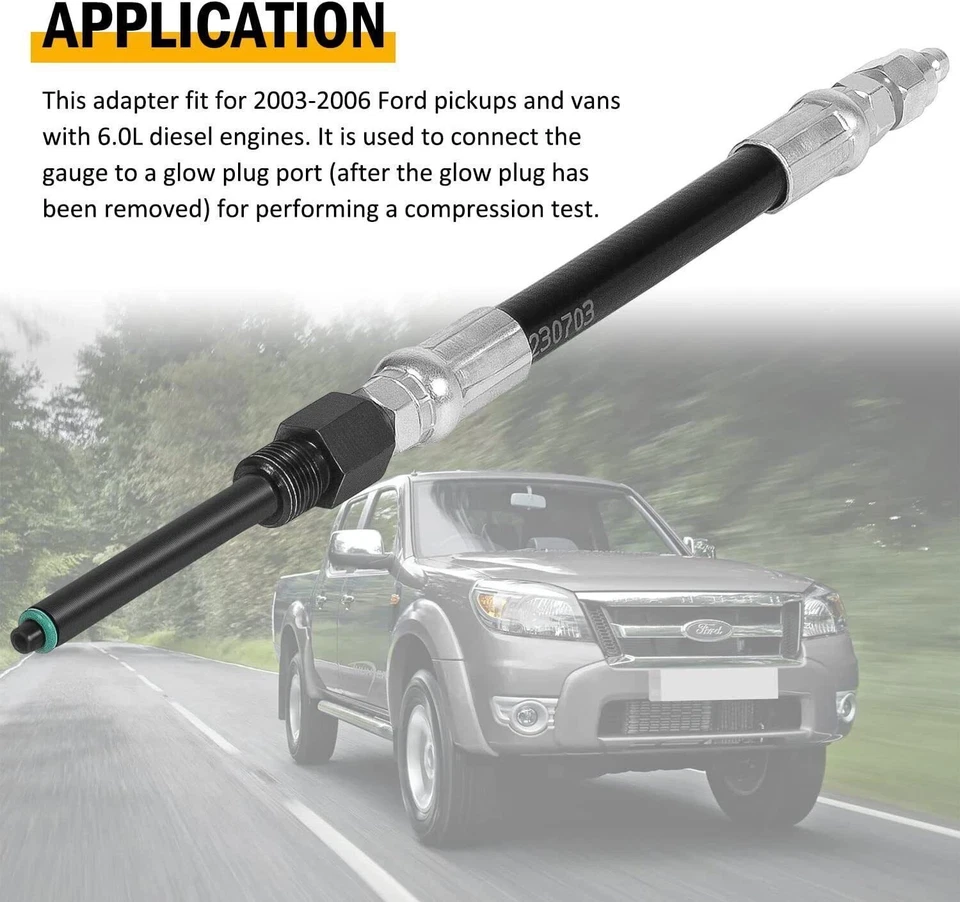 6660 Diesel Compression Tester Adapter Hose with O-Ring For 2003-2006 Ford 6.0L - Bild 3 von 4