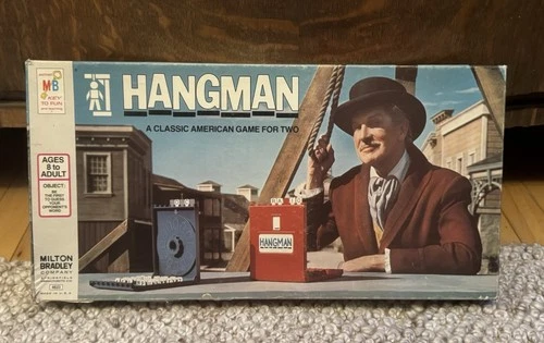 Vintage 1976 Milton Bradley Hangman Board Game All Pieces