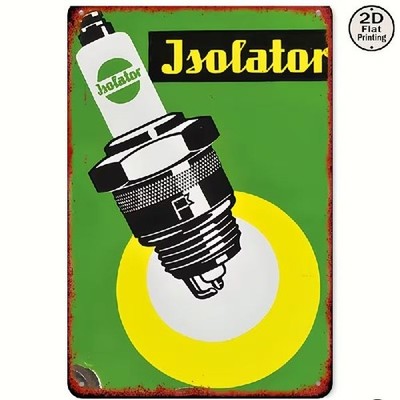 Blechschild Isolator Zündkerze Nostalgie Vintage Metallschild TEL4167
