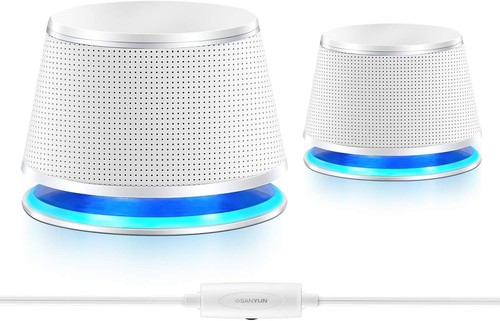 SW102 PC-Lautsprecher, 5Wx2, Tiefer Bass in kleinem Körper, Stereo 2.0 USB 3.... - Bild 2 von 9
