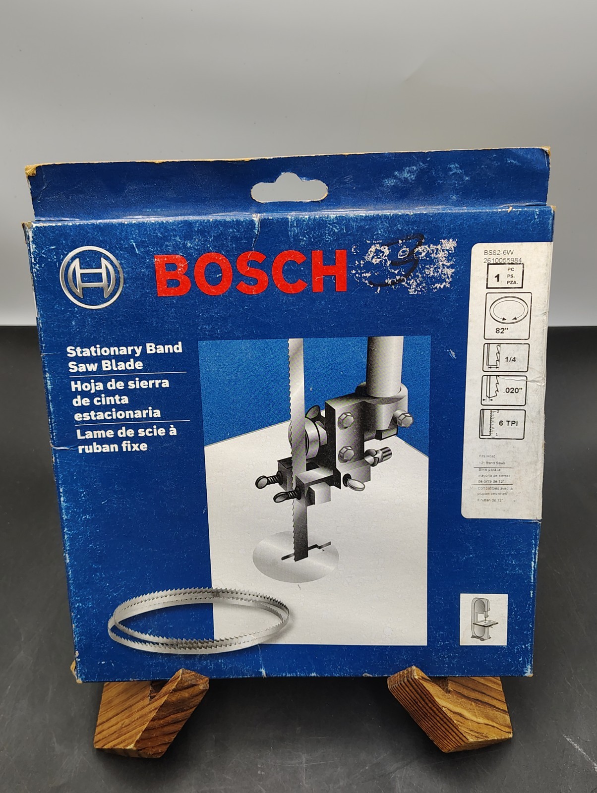 Bosch BS82-6W Stationary Band Saw Blade 82 Inch 1/4 W 6 TPI Wood Cutting Steel