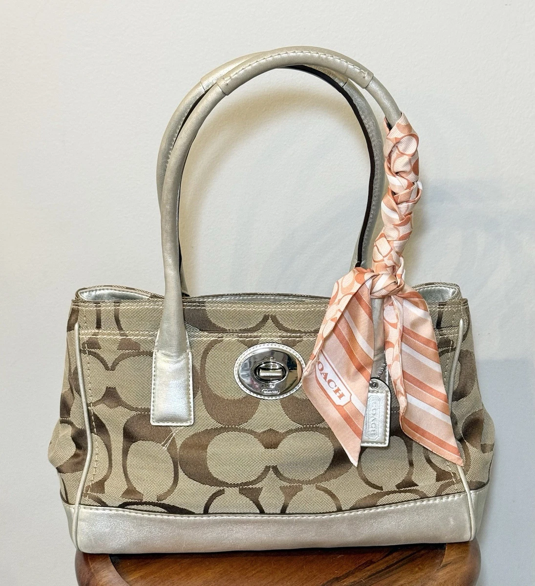 Coach Hampton Turn Lock Satchel/Top Handle Bag Handbags & Bags for