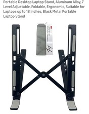 Portable Aluminum Alloy Laptop Stand, 7-Level Adjustable, Foldable, Ergonomic...