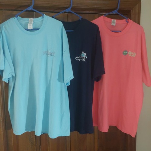 Lot of 3 Girlie Girl 2XL T Shirts Preowned Perfect for the Beach