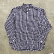 Chaps Shirt Mens XL Plaid Checkered Western Long Sleeve Button Down Purple
