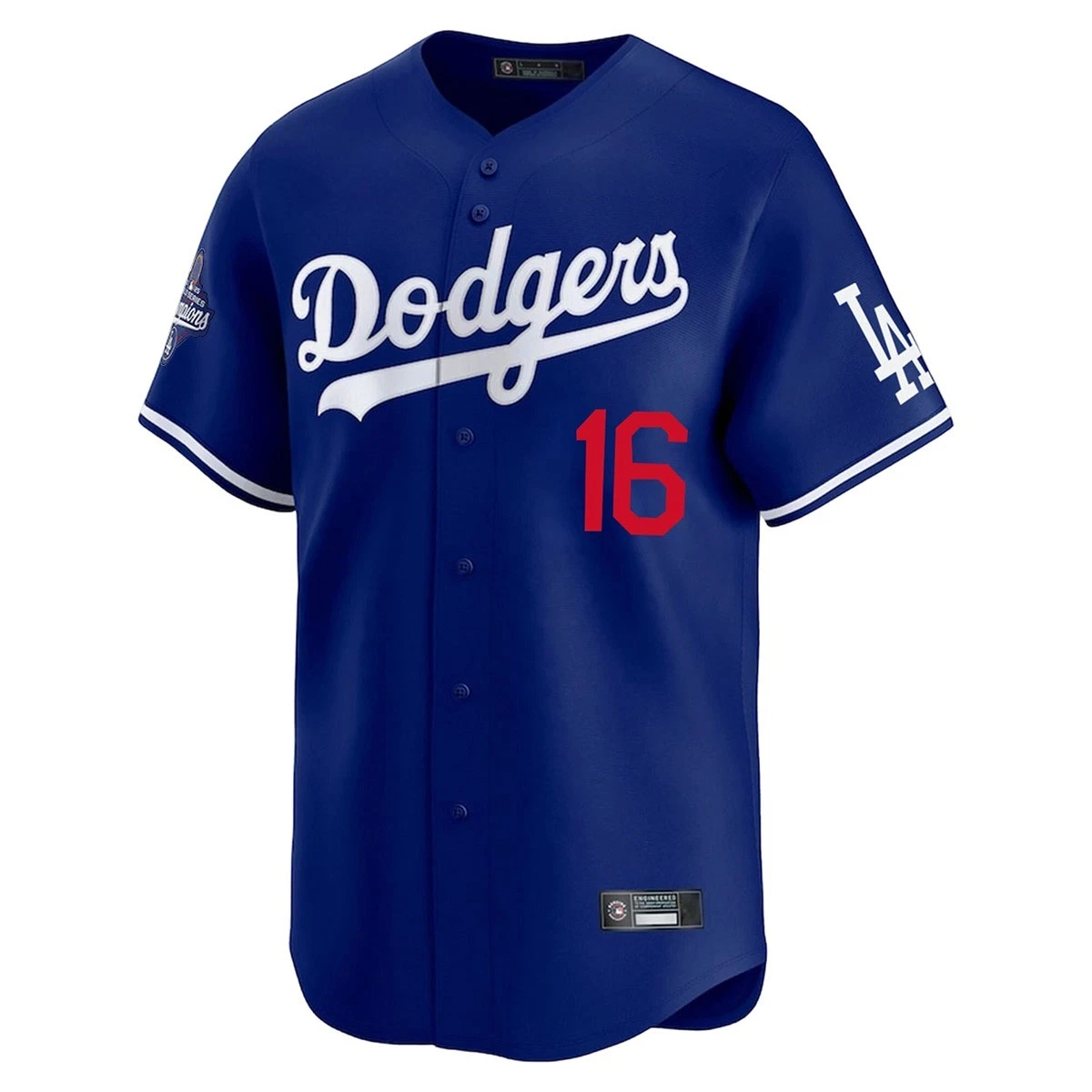 Dodgerss Men's #16 Will Smith 2025 World Series Champions Home Jersey