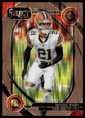 2024 Panini Select #248 Denzel Ward SN Copper Prizm Shock #/299 Browns NM+
