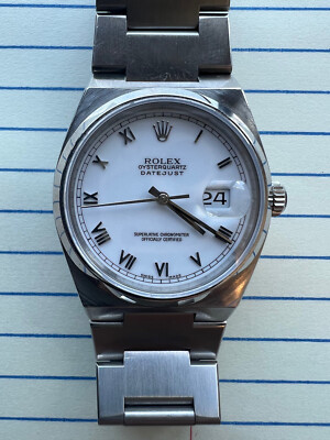 ROLEX OYSTERQUARTZ DATEJUST 17000 - 36mm White Face Stainless Steel   (RX-288)