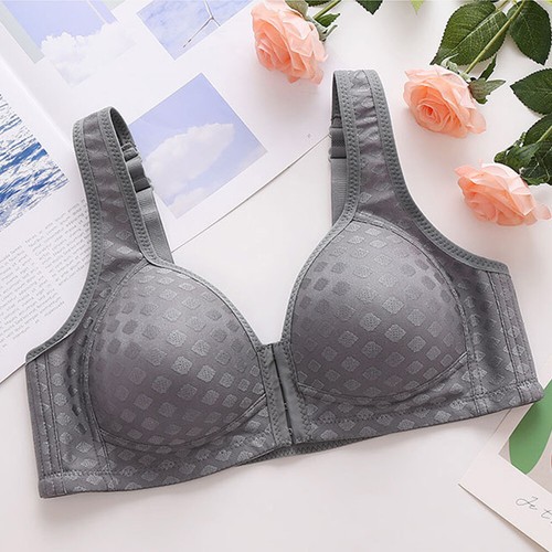 Womens Ladies Front Fastening Cotton Lycra Non Wired Soft Stretch Non Padded Bra - Picture 13 of 41