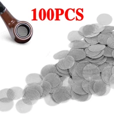 100pcs Pipe Screens Premium Stainless Steel 3/4 Inch (20mm) Tobacco Pipe Screens