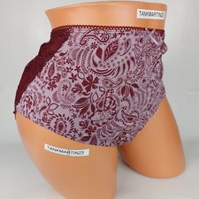 Lane Bryant Cacique Cotton High Leg Brief Panty Panties 18/20 Plus Paisley