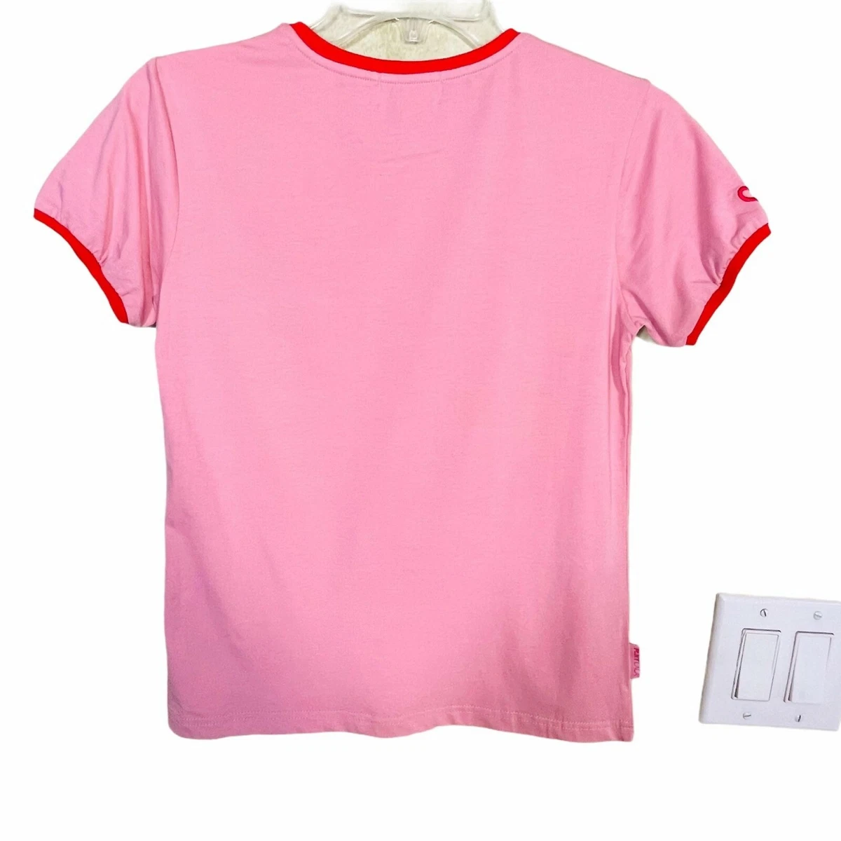 PLNY LA Pink Red Ringer Graphic T Shirt Size XXS eBay
