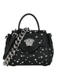 Versace Womens Studded La Medusa Shoulder Bag
