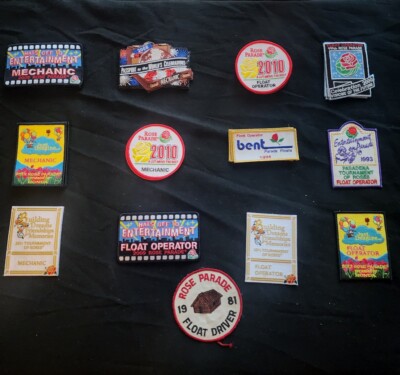 You Choose Rose Parade Patches Float Mechanic Float Operator Multiple Years