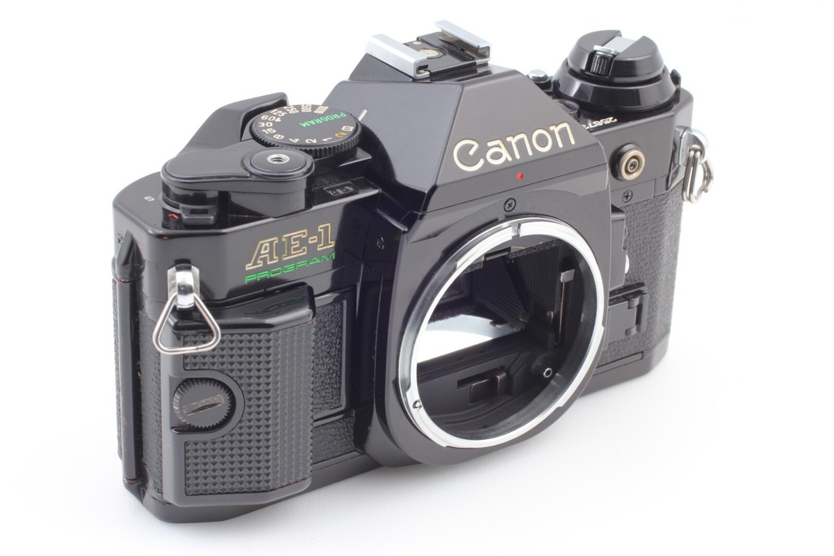 Exc+++++ ] Canon AE-1 Program SLR Black Body New FD 50mm F1