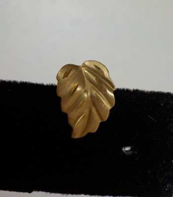 JCM 14 K GELBGOLD DIAMANTSCHLIFF BLATT OHRSTECKER 3/8'' X 5/16'' MIT 0,19 GM