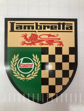 Castrol Lambretta Scooter  vintage style sticker  Classic Bike.