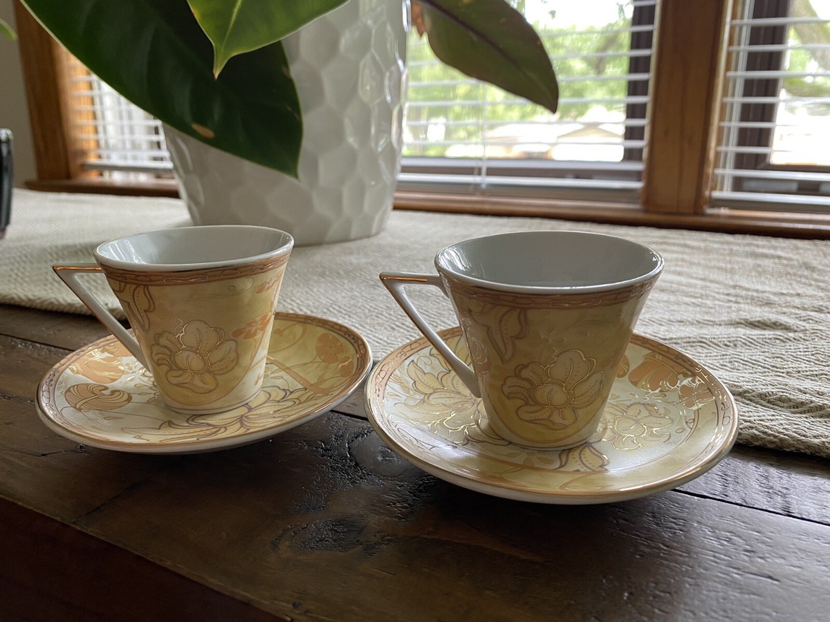 Vintage Yamasen Gold Collection Fine Porcelain Cup & Saucer 24k