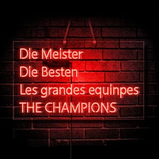 Champions League Anthem Neon Sign Light Bar Pub Wall Hanging Nightlight 32"x20"