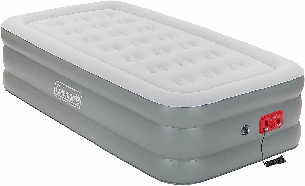 Coleman twin air mattress top with built in pump
