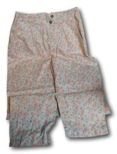 Vintage Floral Print High-Waisted Pants - Retro 90s Size: 10