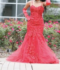 Red Formal Sequin Morilee Dress