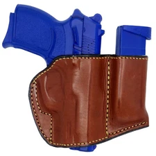 Holster and Mag Pouch Combo - Right Hand OWB Leather Belt Holster Fits GLOCK19