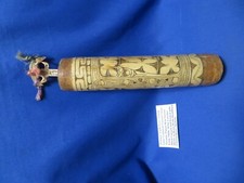 c 1900 Lime Container Bone Spatula Papua New Guinea Yamok Tribe Sepic River Area