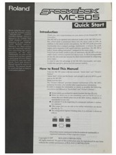 Roland MC-505 Manuale Di Istruzioni In Inglese