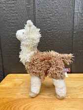 Douglas 11" Paddy O' Llama Shaggy Alpaca Plush Stuffed Animal Toy Brown Cream