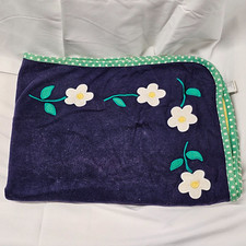 Baby Girl Vintage Gymboree Rainbow Tag Blue Yellow Flower Blanket VHTF 1998