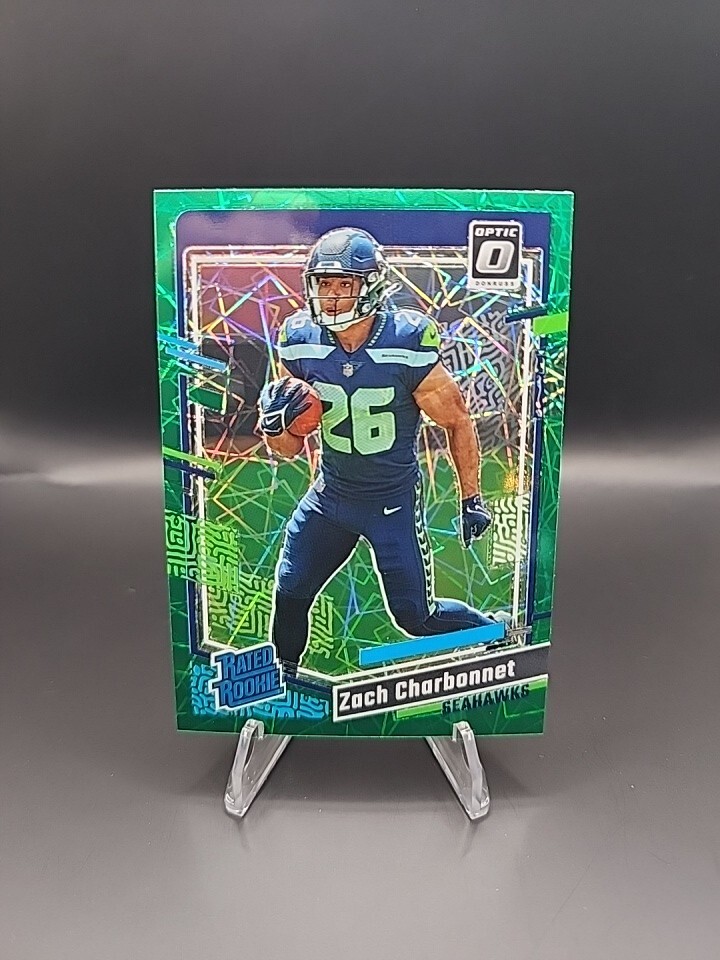2023 Donruss Optic Zach Charbonnet Rated Rookie Green Velocity # 294