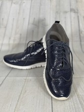 Cole Haan Women 8B Zero Grand Leather Blue Oxford Comfort Business Casual