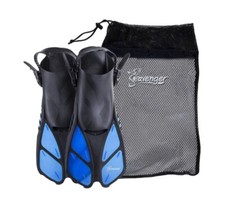 Seavenger Torpedo Swim Fins  Travel Size Snorkeling Flippers with Mesh Bag S/M