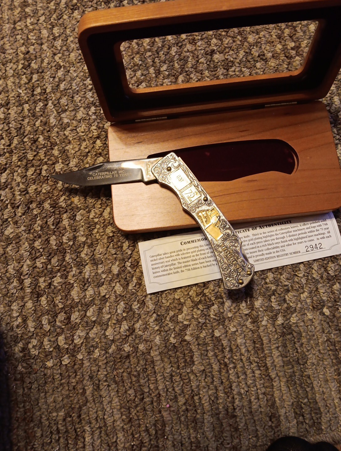 Caterpillar 75th Anniversary Knife eBay