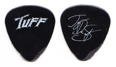 Tuff Jorge Desaint Signatur Concert-Used Schwarz Gitarre Pick - 1991 Tour