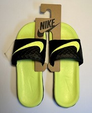 Nike Benassi Solarsoft Slide 2 705474-070 Black Volt Mens US  display picture 2
